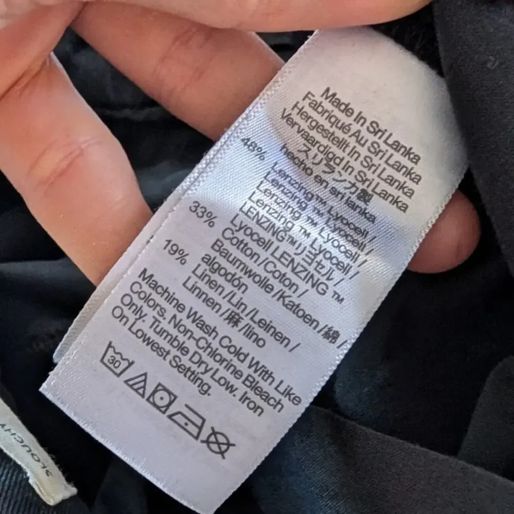 NWT Madewell Black Tall Slouchy Straight Pants in Drapey Twill NS449, Size 12 - Picture 11 of 11